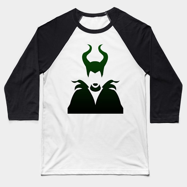 Maleficent Ombre / Green and Black Baseball T-Shirt by ijsw